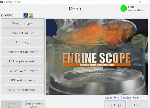 MUT-Ⅲ Scanner Tool for Mitsubishi obd2 Excavators Heavy Machinery Diagnostic Tool (Tool with Engine Scope Software Laptop)