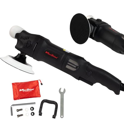 Maxshine 5” Dual Action & 5” Rotary Polisher Set – 15mm Long Throw 1000W Car Buffer with 5” Backing Plate & Variable Speed – Professional Auto Detailing Tool for Cars, Trucks, SUVs & Boats - color: 5" Dual Action & 5" Rotary