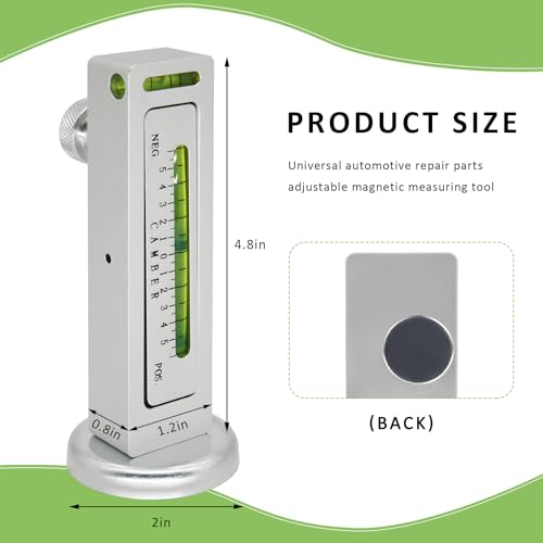 Adjustable Magnetic Gauge Tool, Automotive Camber Strut Alignment Instrument Tire Repair Tool, Universal Caster Wheel Alignment Gauge for Sedan SUV Truck, Car Accessories