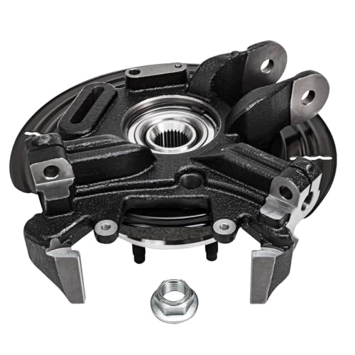 Detroit Axle - 4pc Steering Knuckles Kit for 02-05 Ford Explorer Mercury Mountaineer, 2 Rear Steering Knuckles & Wheel Bearing Hubs 2 Front Wheel Bearing and Hubs 2002 2003 2004 2005 Replacement - size: 4UW47703/Kit