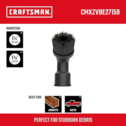 CRAFTSMAN CMXZVBE27159 1-1/4, 1-7/8 in. Dusting Brush Wet Dry Vac Accessory - size: Dusting Brush