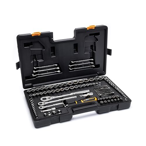 GEARWRENCH 202 Piece SAE/Metric Mechanics Tool Set 1/4", 3/8", & 1/2" Drives | GW72MLCBMTS - style: 202 Piece