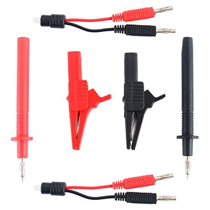 92pcs Automotive Circuit Test Leads Kit, Multimeter Test Leads Kit with Carrying Case, Multi Function Auto Diagnostic Electrical Test Kits with Alligator Clips, Probles, Connectors Adapter Cables