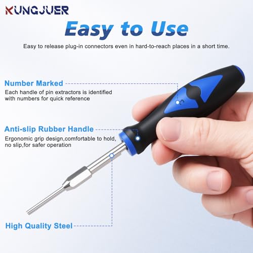 23PCS Universal Terminal Removal Tool Kit, Pin Electrical Terminal | Wire Connector Removal, Terminal Release Electrical Connector Removal Tool Kit for American Domestic and Imported Vehicles - size: 23PCS Universal Terminal Removal Tool