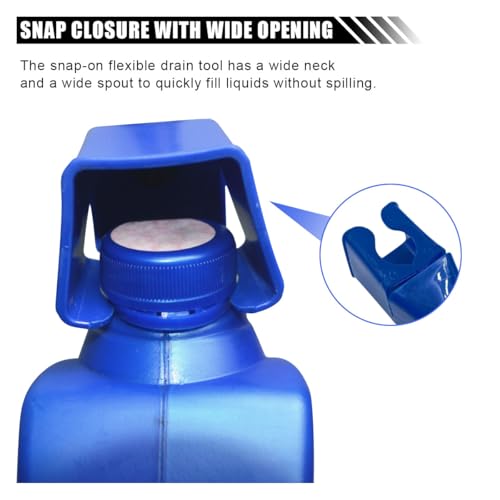 Retractable Car Fuel Funnel, Plastic Car Draining Tool Clasp Funnels, Flexible Oil Change Funnel, Universal Automotive Snap Funnels for Cars, Motorcycles (Blue, 2PCS)