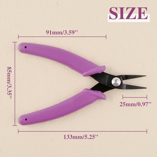 SPEEDWOX 5.5 Inches Mini Long-Nose Pliers Round Nose Smooth Jaw | Jewelry Making, Tweezer Nose, Needle Nose, Short-Nose, Flat Smooth Jaw Open and Close Jump Rings Beading Hobby Tools - size: 5.5" Round Nose