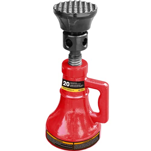 Big RED ASJ20R Torin Professional Car Support Screw Jack for House Construction Bridge Stabilization, 20 Ton (40,000 lb) Capacity, Red - size: 20 Ton (40,000 LBs), style: Support Jack
