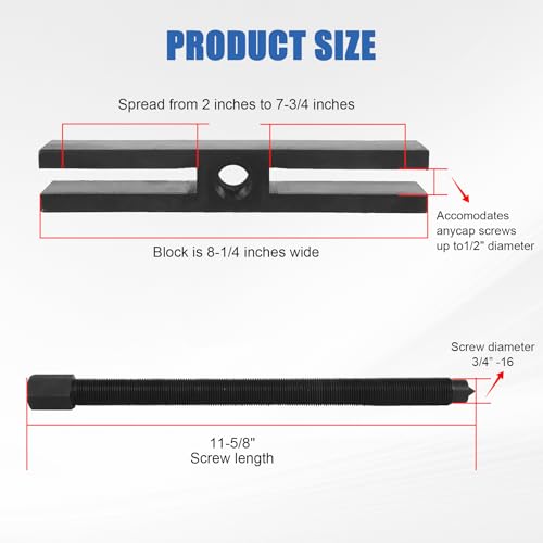 522 7393 8056 Puller and Protector Tools 522 Large Gear and Pulley Puller & 7393 Gear and Pulley Puller & 8056 Shaft Protector Set for Timing Gears, Fan Pulleys