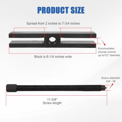 522 7393 8056 Puller and Protector Tools 522 Large Gear and Pulley Puller & 7393 Gear and Pulley Puller & 8056 Shaft Protector Set for Timing Gears, Fan Pulleys