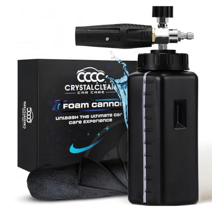 Foam Cannon for Pressure Washer, Thick Snow Foam, 1/4'' Quick Connect, 1.1mm Orifice Soap Cannon, Adjustable Foam Blaster for Car Detailing, Wide Mouth Bottle