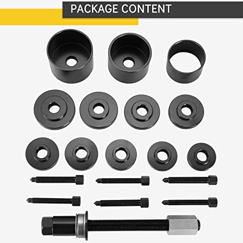 19PCS Front Wheel Drive Bearing Puller Set | Universal Bearing Press Replacement Installer Removal Automotive Mechanics Tool Kit