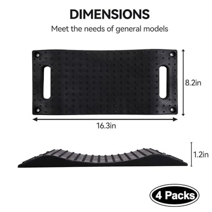 Tire Saver Ramps Set of 4, 60000 lbs Capacity Prevent Flat Spots Protect Car & RV Tires Heavy Duty Non-Slip Rubber Easy to Carry