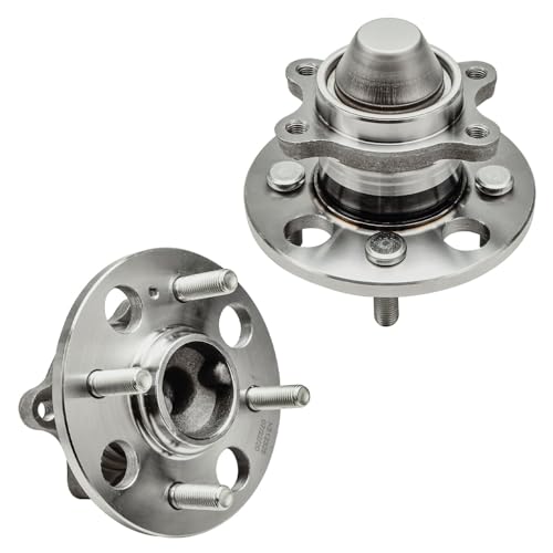 Detroit Axle - 4pc Steering Knuckles Kit for 07-11 Hyundai Accent, 2 Front Steering Knuckles & Wheel Bearing Hubs 2 Rear Wheel Bearing and Hubs 2007 2008 2009 2010 2011 Replacement - size: 4UW48690/Kit