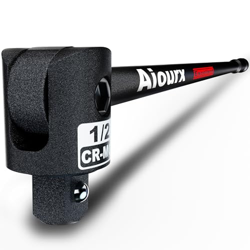 1/2" Drive 25-Inch Breaker Bar, Heavy Duty Extension Breaker Bar with 250° Swivel Head, CR-MO Steel, Defeats Rusted and Frozen Fasteners - size: 1/2" 25 inch