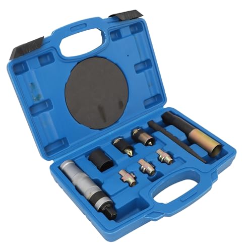 Wheel Lock Removal Kit, Universal Fit Locking Wheel Nut Remover, Carbon Steel Heat Treated Efficient Wheel Nut Key Replacement Tool with 10PCS Blades for Emergency Car Repair