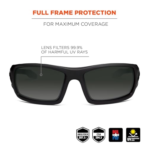 Ergodyne Skullerz ODIN Anti Fog Safety Glasses - color: Smoke Lens, Matte Black Frame, size: Matte Black Frame