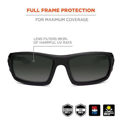 Ergodyne Skullerz ODIN Anti Fog Safety Glasses - color: Smoke Lens, Matte Black Frame, size: Matte Black Frame