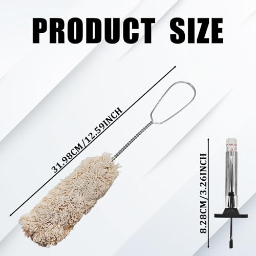 4PCS 12.5" Extra Long Handle Tire Lubricant Brush Applicator Swab Set with Tread Depth Gauge, Car Tire Lubricant Brush Universal Tire Lube Swabs Fit Most Lube Buckets for Auto Tire Changing