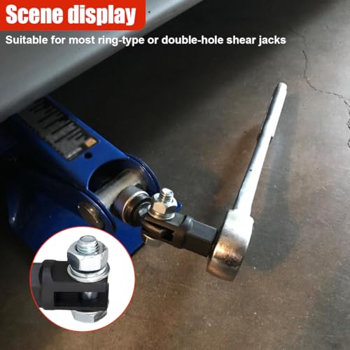 Scissor Jack Drill Adapter, Heavy Duty Car Jack Drill Socket Adapter for 1/2 Inch Impact Wrench & 13/16 Inch Lug Wrench, Universal Trailer Scissor Jacks Lifting Leveling Accessories (2PCS) - size: 2PCS