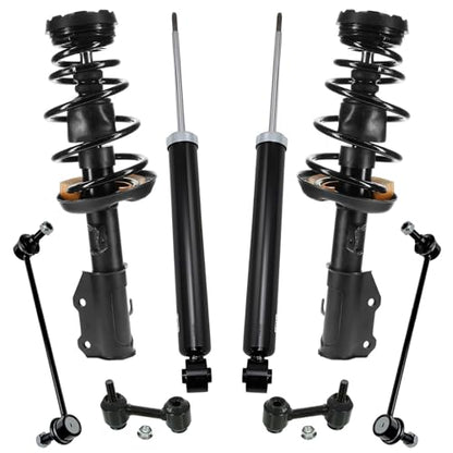 Detroit Axle - 8pc Struts Shocks Kit for 2013 2014 2015 Chevy Malibu 2016 Malibu Limited, 2 Front Struts with Coil Spring 2 Rear Shock Absorbers 4 Front Rear Sway Bars Replacement Suspension - size: 8AQS54220/ Big strut kit