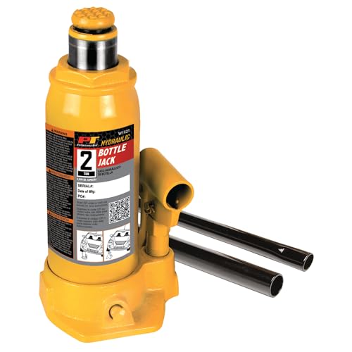 Performance Tool W1621 2-Ton (4,000 lbs.) Heavy Duty Hydraulic Bottle Jack,Yellow - size: 2-Ton