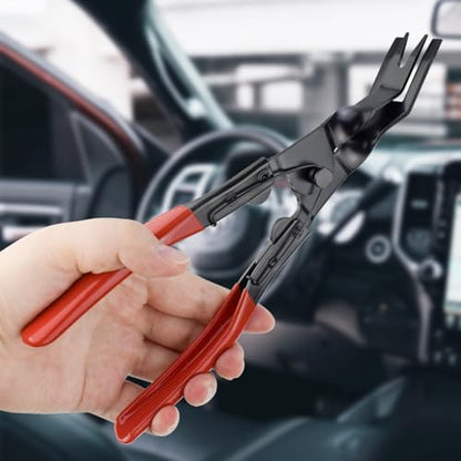 1 Pcs Automobile Interior Upholstery Trim Clip Pliers Remover Tool, Push Pin Pliers Panel Clip Removal Pliers Trim Removal Tool (Red) - color: Red