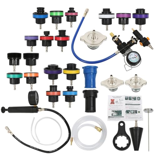 labwork 28Pcs Radiator Pressure Tester Vacuum Type System Kit