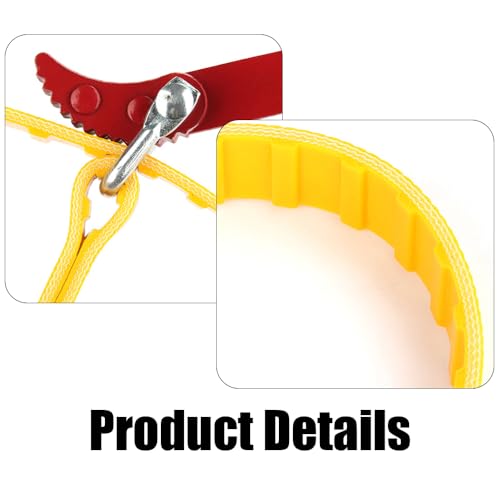 8 Inch Belt Strap Wrench, Multi-Purpose Adjustable Wrench for Water & Oil Filter Replacement, Steel Handle, PVC Pipe Joints