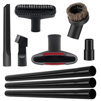 9 Pcs Universal Shop Vac Accessories Kit 1 1/4 inch & 1 3/8 inch Shop Vac Attachments with Wet Dry Plastic Vacuum Hose Adapter Extension tube for Vacuum Cleaners Accessories