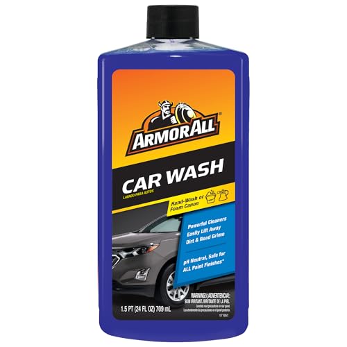 Armor All Car Wash Soap, Powerful Car Cleaner Foam Soap That Lifts Away Dirt, and Preserves Wax, 24 Fl Oz