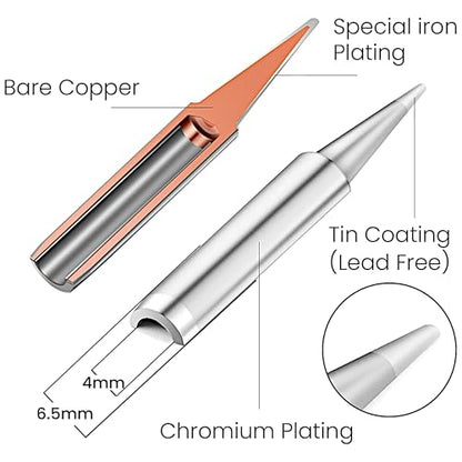 Soldering Iron Kit, 60W LED Display Digital Solder Pen, 5 Replaceable Tips, 21-in-1 Fast Heating with Solder Wire, Stand, Desoldering Pump, for Electronics Repair Hobby DIY 120V US Plug from Plusivo - color: Digital Soldering Iron Kit 1