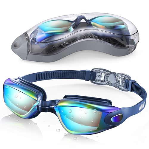 Aegend Swim Goggles, Swimming Goggles No Leaking Full Protect Adult Youth - color: Aqua Blue
