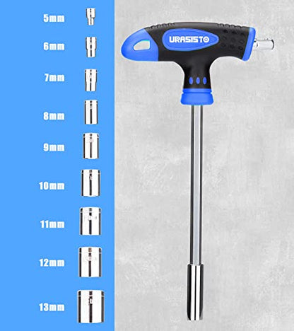 URASISTO 120-pieces Magnetic Screwdrivers Sets Includes Sockets, Slotted, Phillips, Hex, Torx and Precision Screwdriver Set Tools for Men, Repair Home