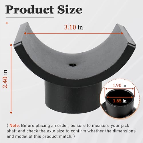 Bottle Jack Axle Adapter Lifting Saddle, Heavy Duty Steel Axle Cradle Compatible with 3", 4" Round Axles Tubes & Dana 60/70/80 Hydraulic Jack for RV, Truck, Trailer & Off-Road Use, 3 Inchs - size: 3 INCH