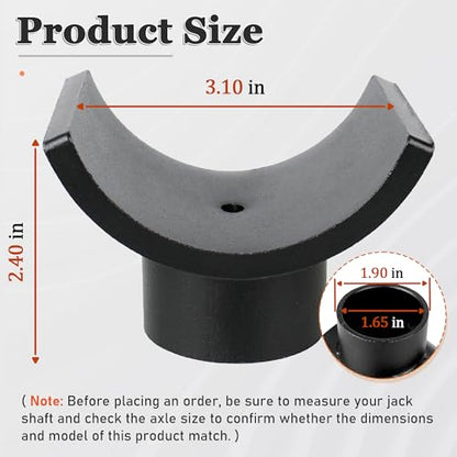 Bottle Jack Axle Adapter Lifting Saddle, Heavy Duty Steel Axle Cradle Compatible with 3", 4" Round Axles Tubes & Dana 60/70/80 Hydraulic Jack for RV, Truck, Trailer & Off-Road Use, 3 Inchs - size: 3 INCH