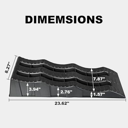 Big RED AGT16PR 3 Height Low Profile Car Ramps (1 Pair): Ideal for Oil Changes and Easy Under Vehicle Access and Constant Tire Protection - 3 Ton (6,000lbs) Loading Capacity, Black - size: Large-2 pcak