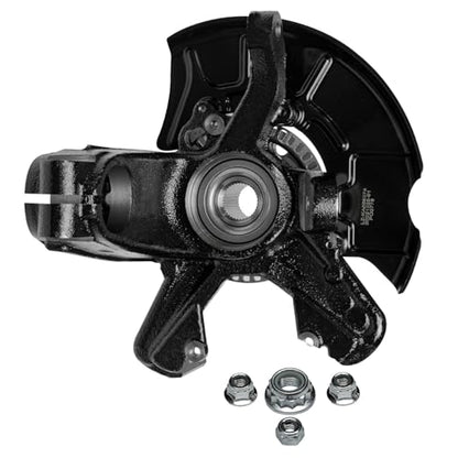 Detroit Axle - Front Right Steering Knuckle for 1998-2010 Volkswagen Beetle 1999-2006 2010 Golf 1999-2005 Jetta, Passenger Side Steering Knuckle & Wheel Bearing Hub Assembly Replacement - size: KA698374/Kit