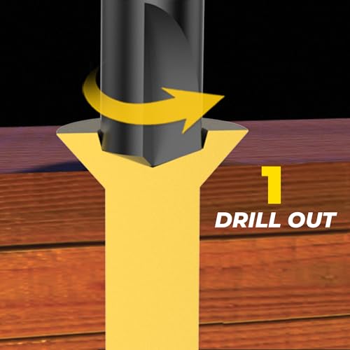 SpeedOut Impact 5-Piece Damaged Screw Extractor Set – Impact Rated Bits with Quick Connect Adapter & EZ View Case – Helps Remove Stripped Screws – Color Coded Extractors – Works with Standard Drill