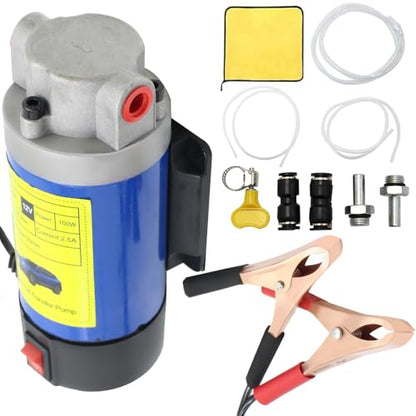 Oil Suction Pump For Changing Oil,12V Engine Oil Extractor Pump For Pumping Oil, Diesel Pump Transfer,Suitable For Cars, Motorcycles, Pressure Washers, Lawn Mowers