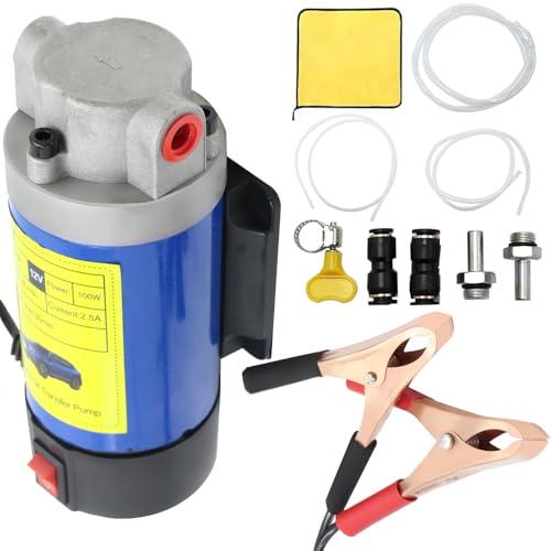 Oil Suction Pump For Changing Oil,12V Engine Oil Extractor Pump For Pumping Oil, Diesel Pump Transfer,Suitable For Cars, Motorcycles, Pressure Washers, Lawn Mowers