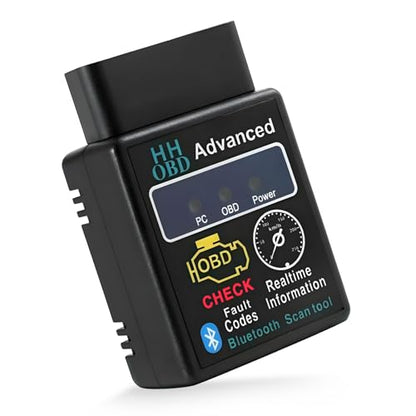 Sun Walker OBDII Car Diagnostic Scanner, Professional Bluetooth Auto OBD2 Diagnostic Tester Scan Tool, Wireless Engine Fault Code Reader for Phone and PC, Car Accessories
