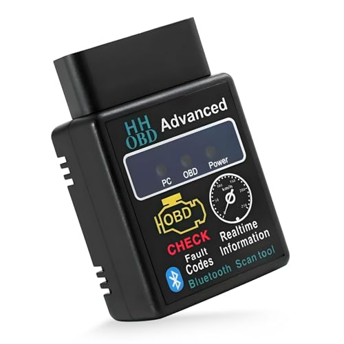 Sun Walker OBDII Car Diagnostic Scanner, Professional Bluetooth Auto OBD2 Diagnostic Tester Scan Tool, Wireless Engine Fault Code Reader for Phone and PC, Car Accessories