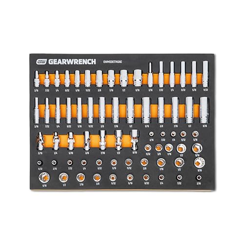 GEARWRENCH 68 Piece 1/4” Drive Master SAE Socket Set in Foam Storage Tray - GWMSSKT14SAE - size: One Size, style: 1/4" Chrome Sockets