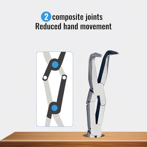 3-PCS 13” Double Jointed Long Needle Nose Pliers Set with Straight, 45°and 90° Bent Tips - Professional Thin-Nosed Enhanced Long Reach Pliers Suitable for Working in Narrow and Sharp Angles