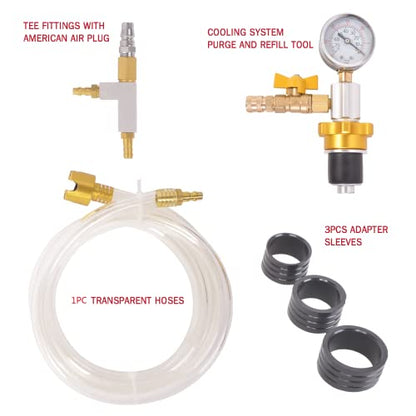 Engine Cooling System Vacuum Purge & Refill Kit Set Universal Pro Tools