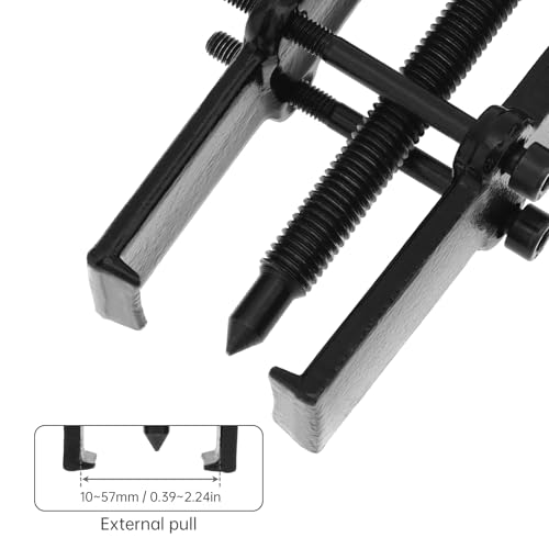 Two Jaw Bearing Puller, Adjustable 2 Jaws Gear Remover Tool, Puller Kit for Bearing, Gears, Pulley, Flywheel, Motorcycle, Car (4 inch) - size: 4 inch