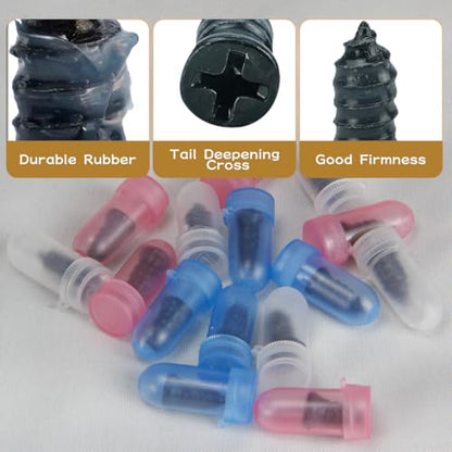Tire Plug Screws Kit Tire Repair Rubber Studs with Screwdriver 3 Size Mending Nail Plugs Tyre Repair 30 Count - size: 3 Size 30 Count