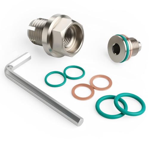 M12.1x1.75-15 Magnetic Oversize Piggyback Oil Drain Plug, Stainless Steel Self Tapping Oil Pan Thread Repair Kit - size: M12.1x1.75-15mm