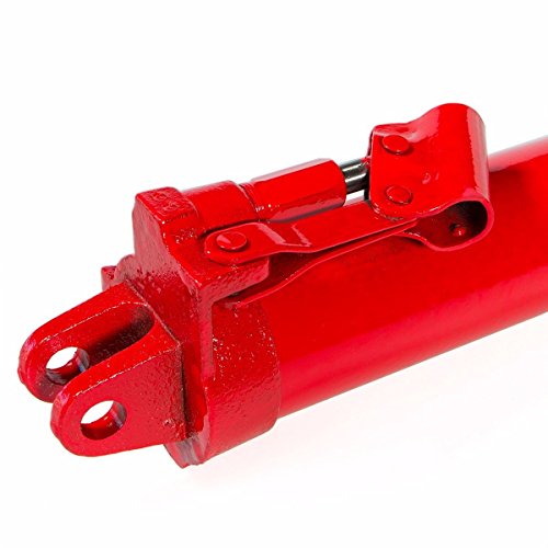XtremepowerUS 8 Ton Hydraulic Long Ram Jack Replacement Engine Hoist Cylinder with Clevis Base, Heavy-Duty Welded Steel, Manual Pump Operation - size: 8 Ton (Single Pump)