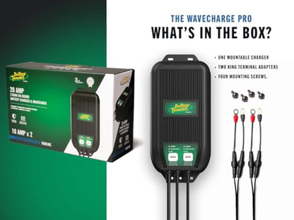 Battery Tender WaveCharge Pro 3 Bank Multibank Charger - 30 AMP (10 AMPs Per Bank) - 12V - Smart Multi Battery Weatherproof Charger and Maintainer - 022-1008-DL-WH